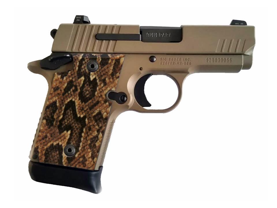Custom Sig Sauer P938 Ambidextrous Grips Viper Snake Skin eBay