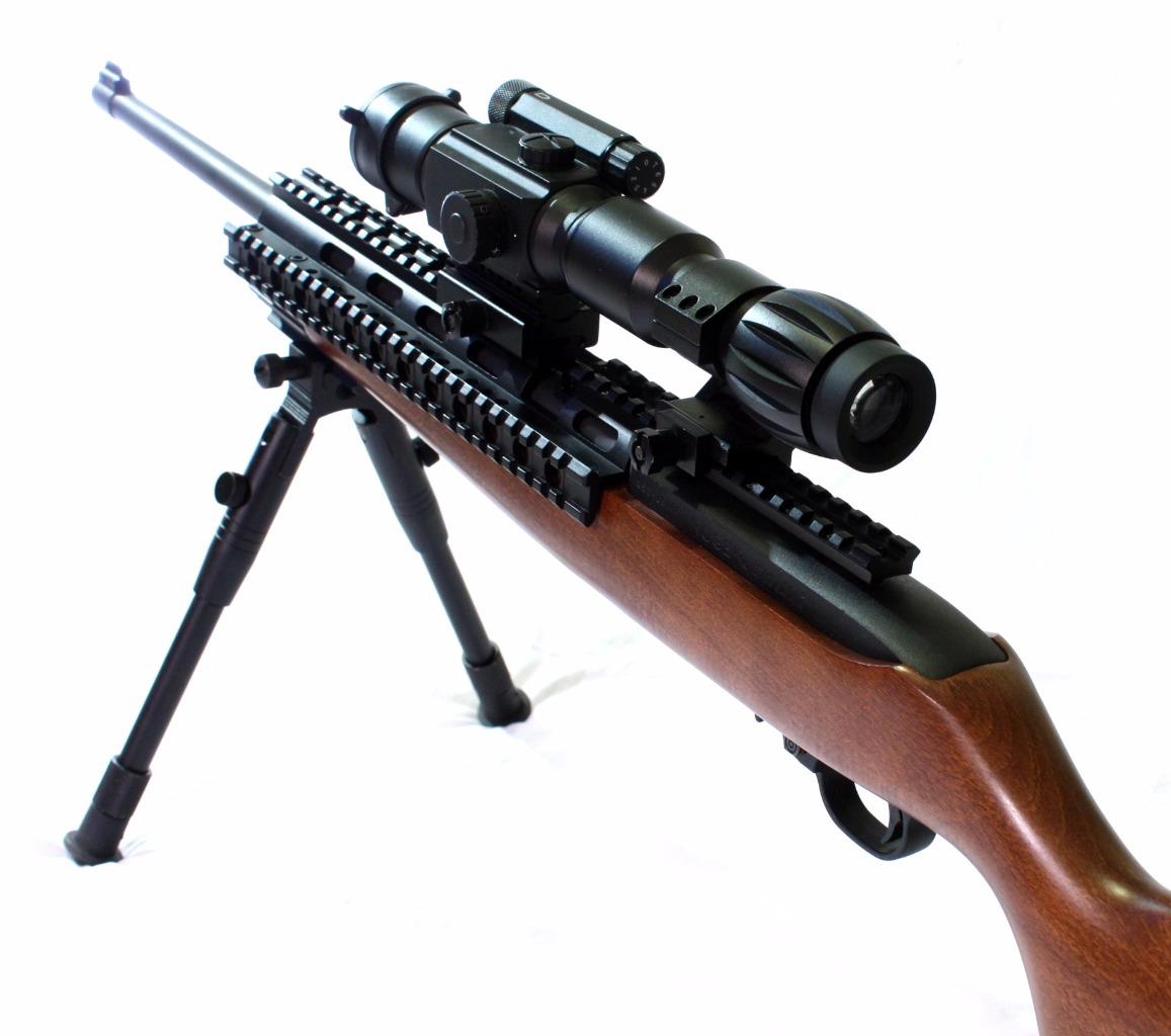 Ruger 10/22 Tactical Quad Rail Picatinny Weaver Scope Mount Hand Guard