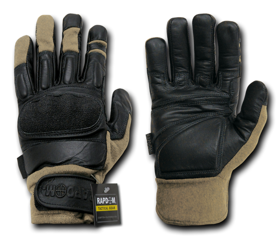 Heavy Duty Kevlar Hard Knuckle Tactical Gloves Rapdom T12 BLK COYOTE