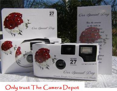 30 red rose bouquet DISPOSABLE WEDDING CAMERAS nice!