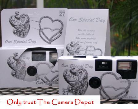 30 double silver hearts DISPOSABLE WEDDING CAMERAS new!