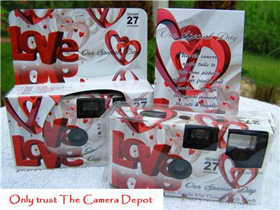 30 crazy in love DISPOSABLE WEDDING CAMERAS free ship!