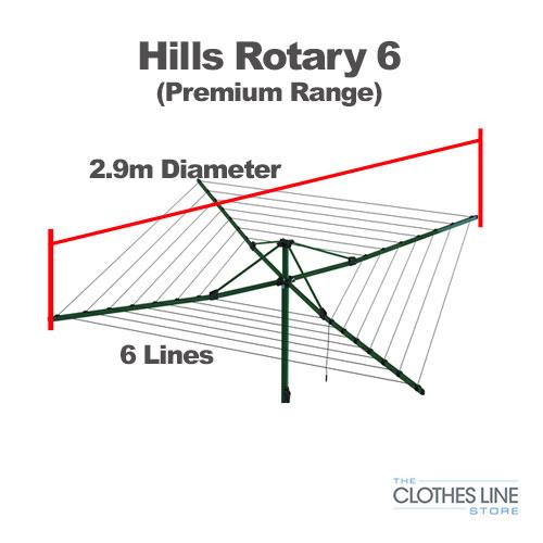 Hills Rotary 6 Premium Clothes Line Hills Clothes Hois Clothesline eBay