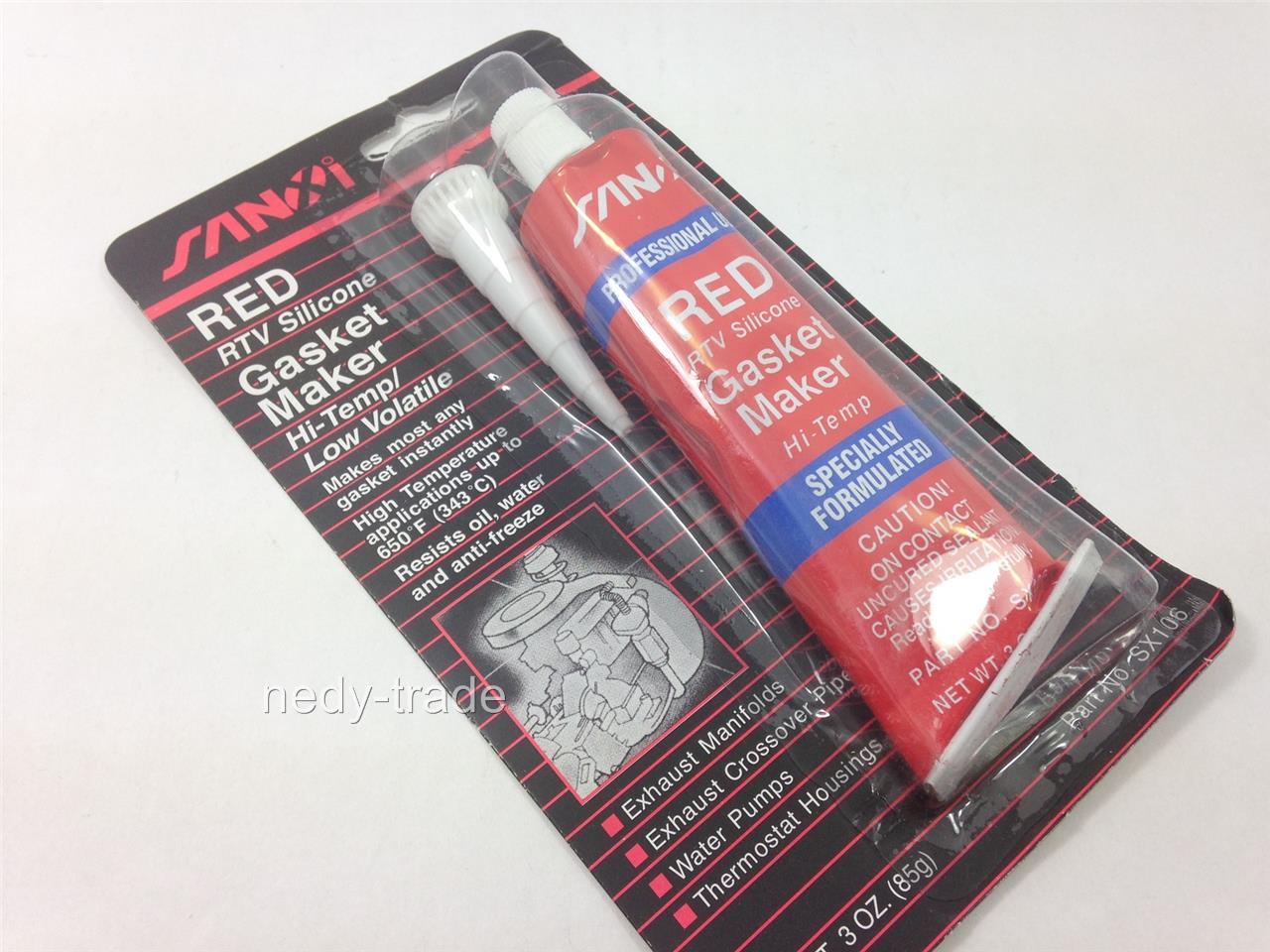 Red Rtv Silicone Gasket High Temp Sealant Maker Oz G Tube