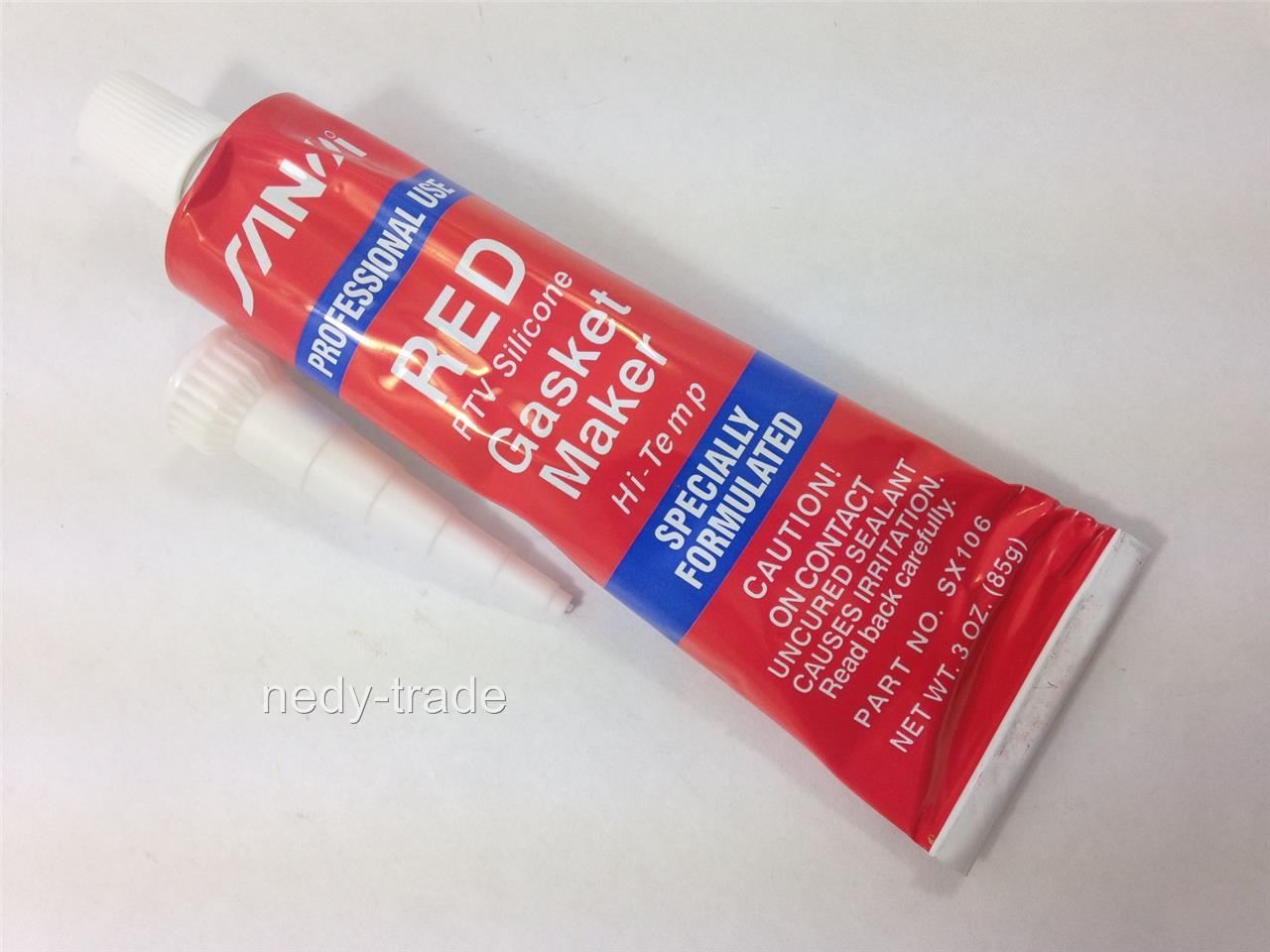 RED RTV Silicone Gasket High Temp Sealant Maker OZ G Tube SX NEW