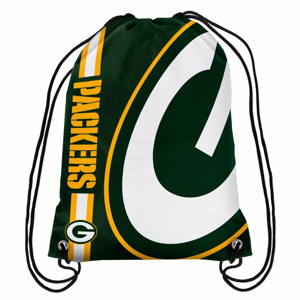 NFL Football Team Logo Stripe Drawstring Backpack Gym Back Pack Bag