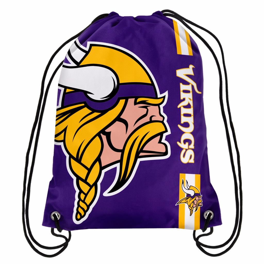 NFL Football Team Logo Stripe Drawstring Backpack Gym Back Pack Bag
