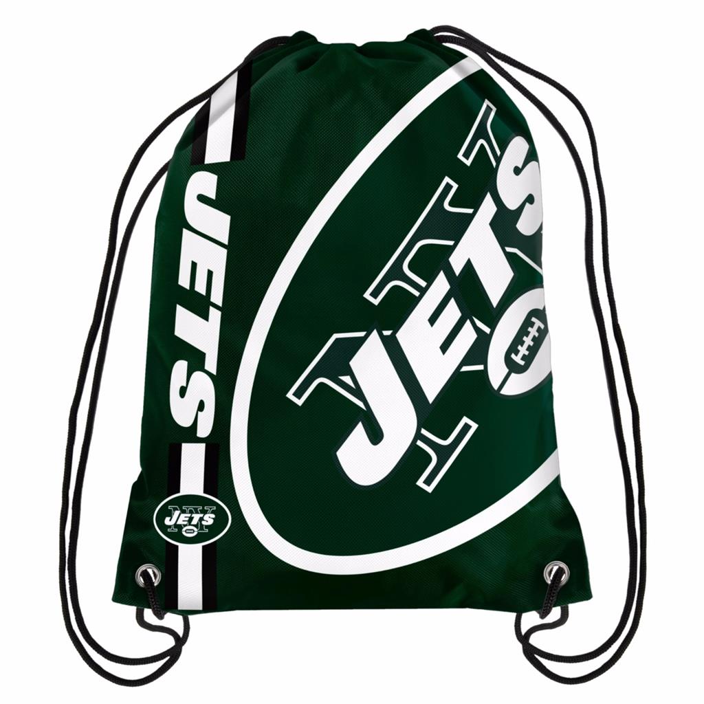 NFL Football Team Logo Stripe Drawstring Backpack Gym Back Pack Bag