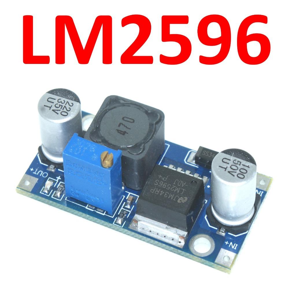 LM2596 DC-DC Adjustable Buck Converter Step Down Module Power Supply 1 ...
