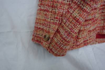 ek Pink Orange Cream Tweed Blazer Size 20 2