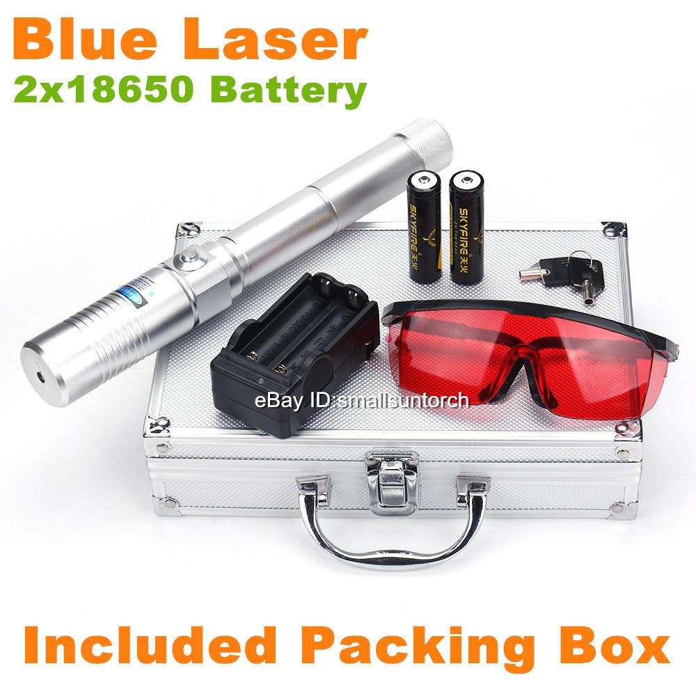 Thor Powerful 450nm Blue Laser Pointer Laser Torch With 2x18650 Battery