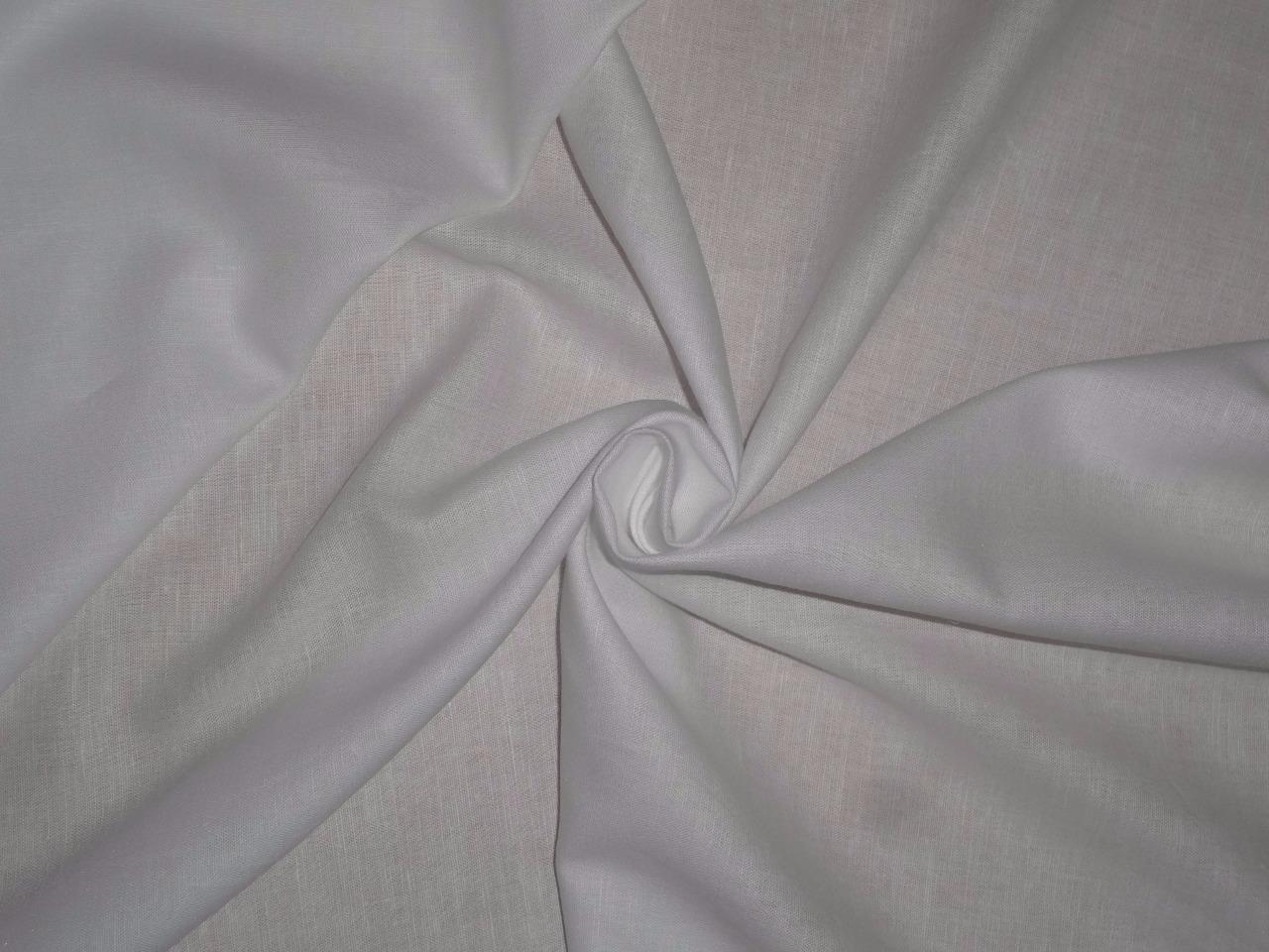 white linen cotton blend fabric