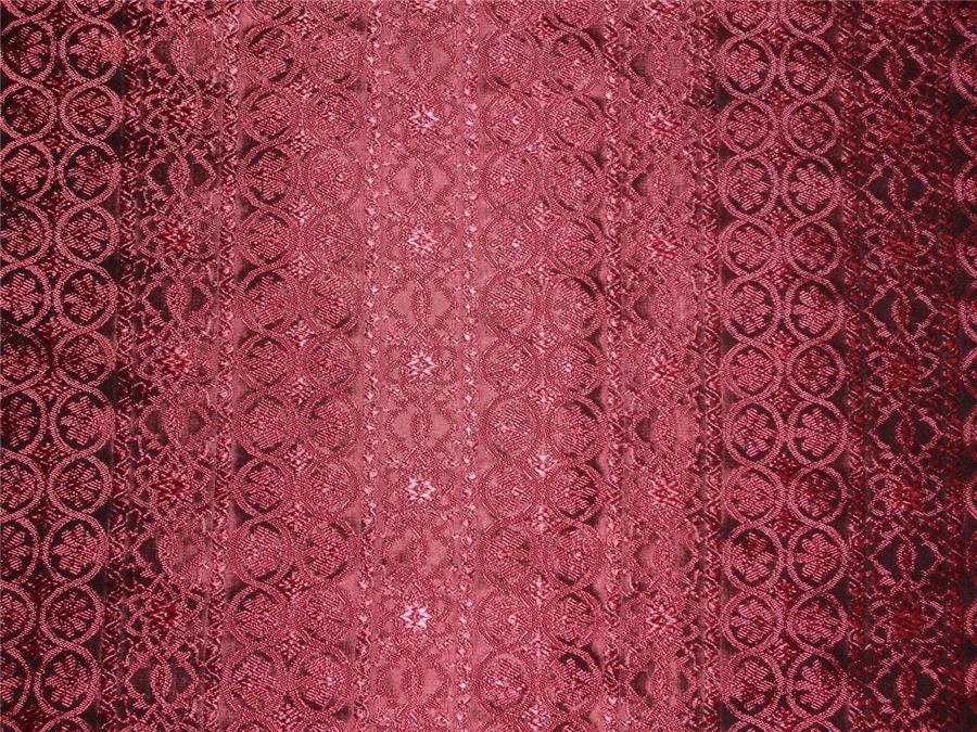 Brocade Fabric Wine Color 44