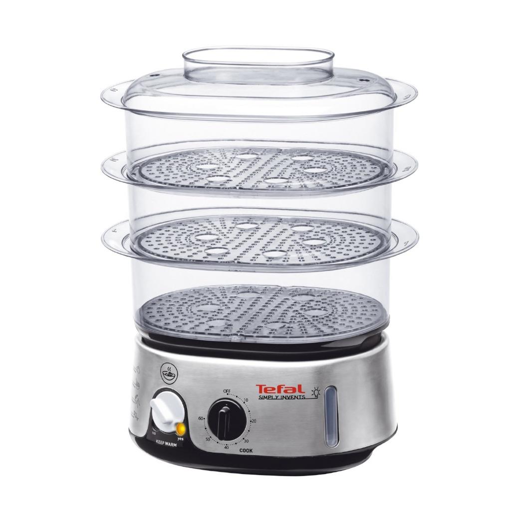 Tefal VC101616 Simply Invents Food Steamer Three Tier, 9L Black and