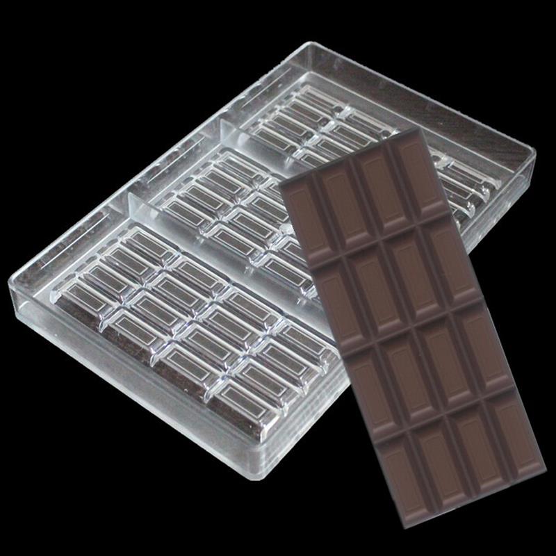 New 3 D 4Lines Chocolate Bar Mold Polycarbonate Candy Tray Hard PC DIY