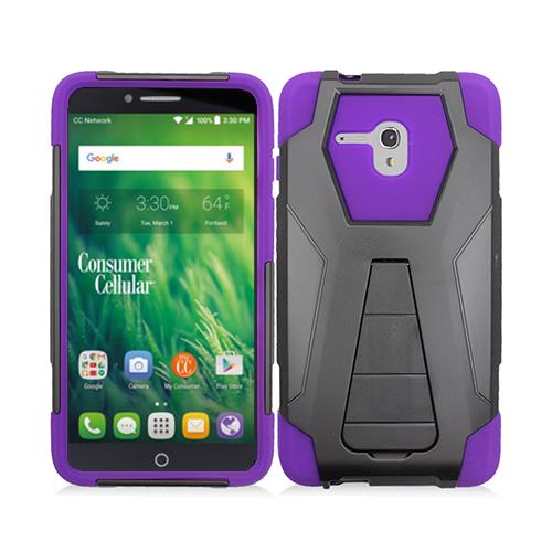 Consumer Cellular Alcatel Pop 3 (5.5") LTE Hybrid Cover Case Kickstand