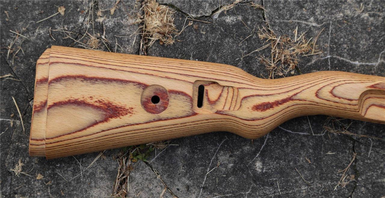New German WWII Mauser K98 98K Red Glue Laminate Rifle Stock