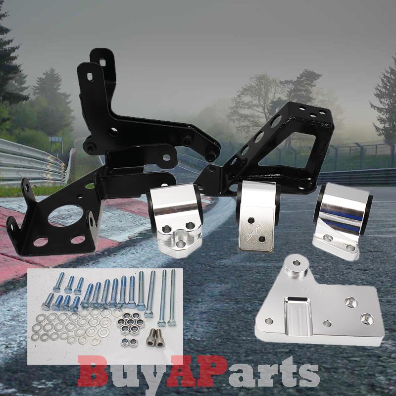 Polished Motor Mount Swap Kit For Civic 1992 1995 Eg K