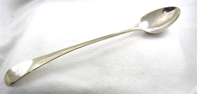WILLIAM & ANNE BATEMAN STERLING STUFFING SPOON  C.1794