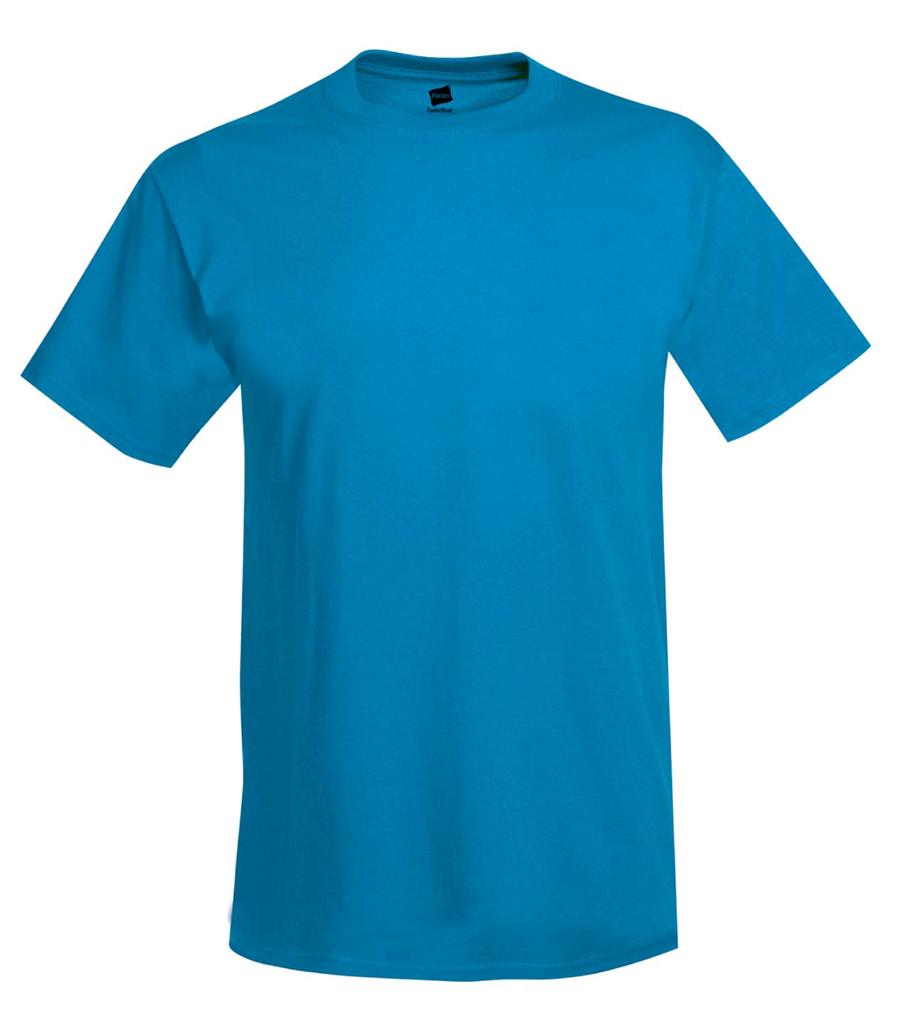Hanes Mens Beefy TShirt 100 Cotton Tag Free Tee Sizes S3XL 40 Colors