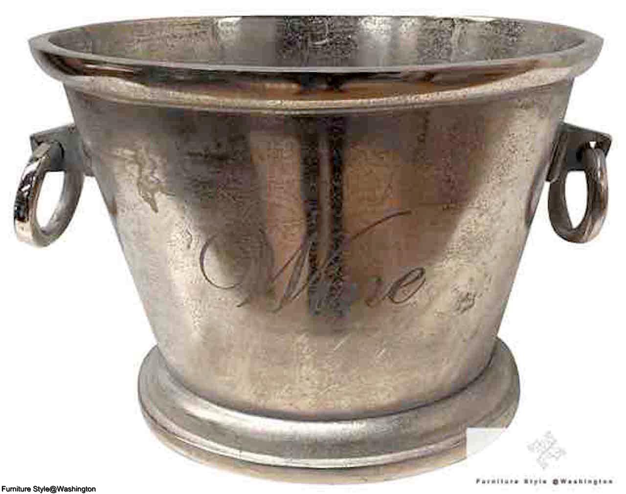 Champagne Wine Ice Bucket Rustic Aluminium Distressed Vintage Hand Finished eBay