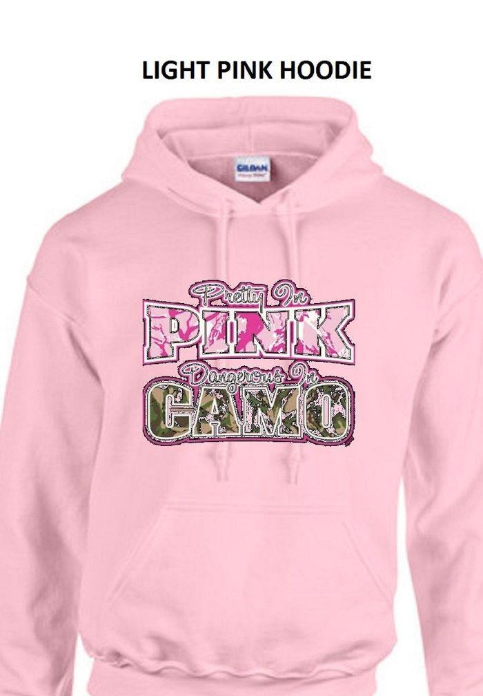 PRETTY IN PINK/DANGEROUS IN CAMO Damen Hoodie GR SM bis 3XL - Bild 9 von 10