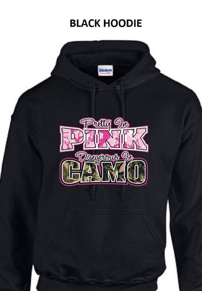 PRETTY IN PINK/DANGEROUS IN CAMO Damen Hoodie GR SM bis 3XL - Bild 2 von 10