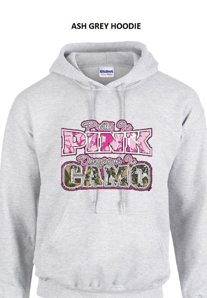 PRETTY IN PINK/DANGEROUS IN CAMO Damen Hoodie GR SM bis 3XL - Bild 6 von 10