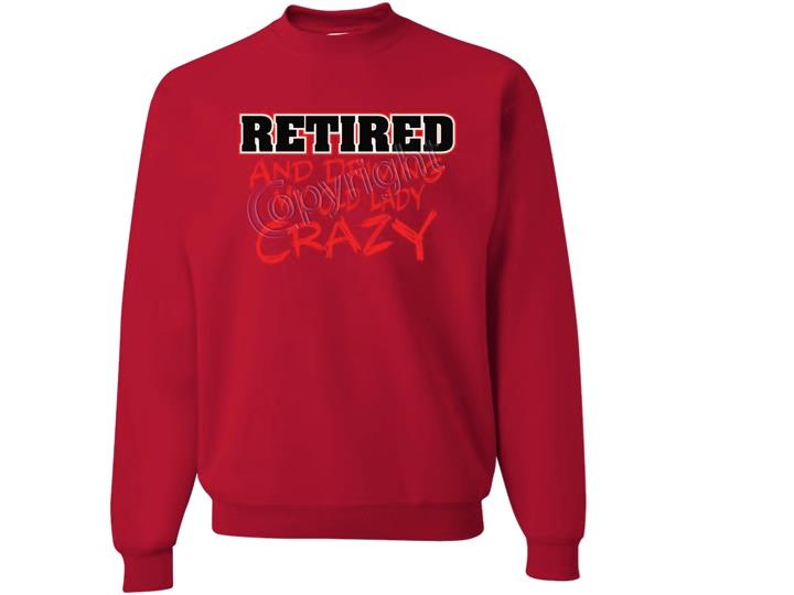 Retirado Y Conduciendo La Vieja Dama Loca SUDADERA CUELLO REDONDO TALLA SM A 4XL - Imagen 7 de 9