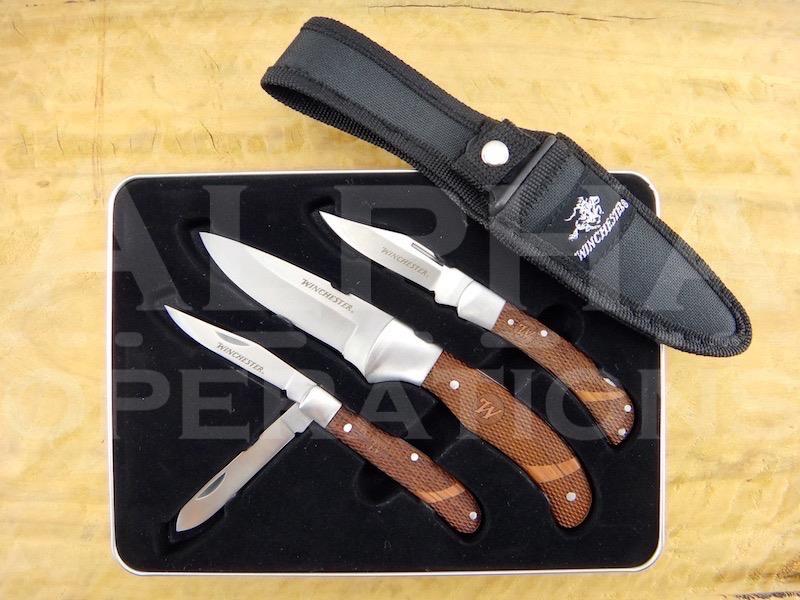 Winchester Hunting Knife Fixed Blade Bowie, Drop Point, Gut Hook