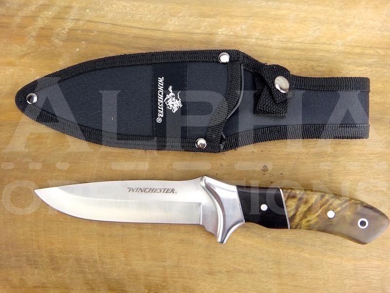 Winchester Hunting Knife Fixed Blade Bowie, Drop Point, Gut Hook