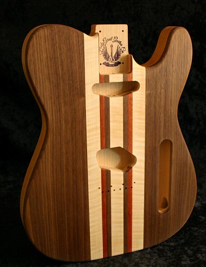 Telecaster Body, Walnut, Flame Maple, Bloodwood, Alder, Tele Guitar