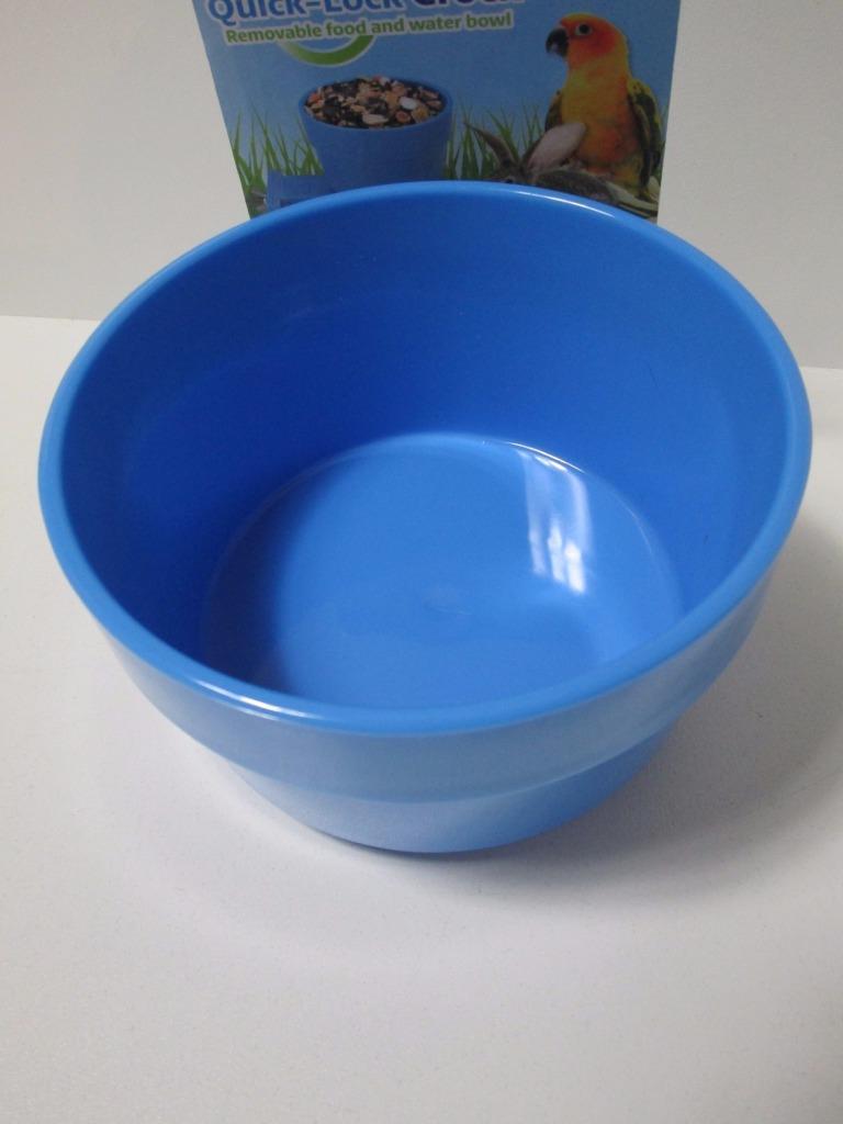Bird parrot cockatiel easy lock water seed plastic cage bowl coop cup