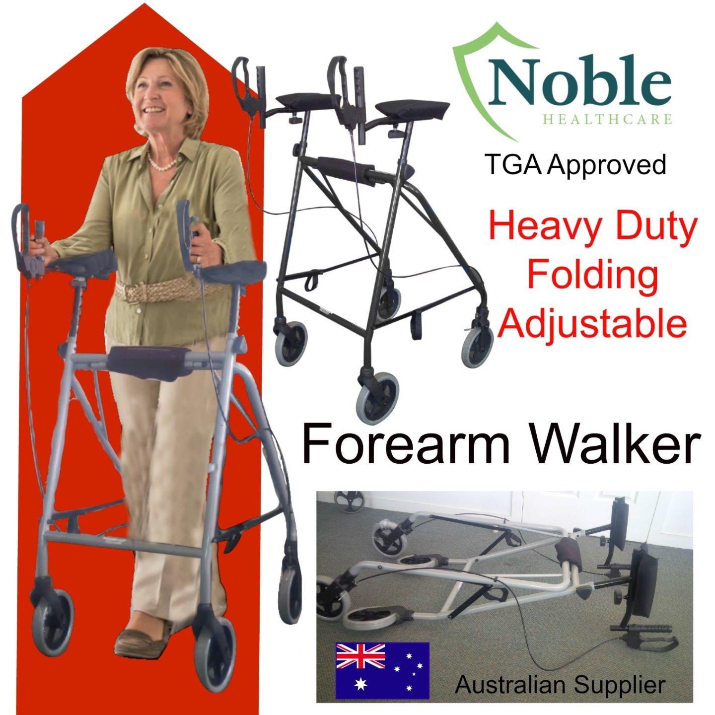 Forearm Walker Heavy Duty, Rollator, Forearm Support Mobility Walking