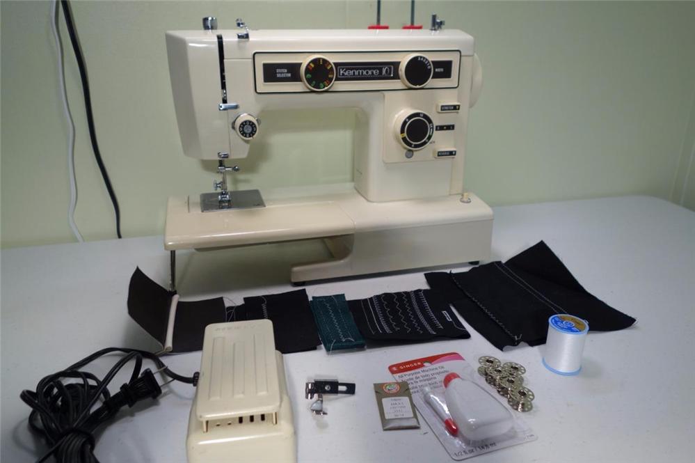 Heavy Duty Kenmore Sewing Machine Model 385 Denim Leather Upholstery SEE Video eBay