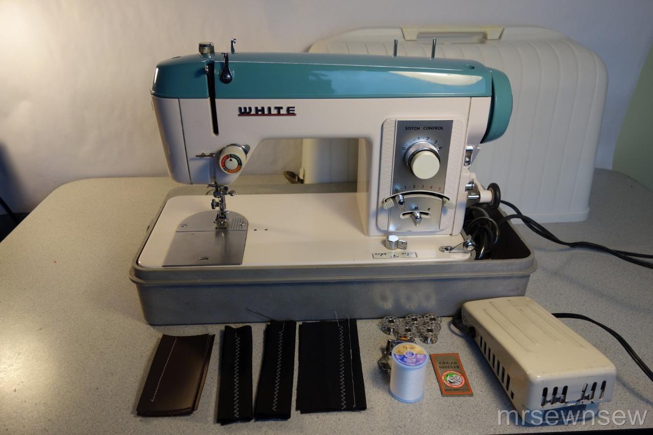 White Heavy Duty Sewing Machine Model #925 Denim Leather Upholstery SEE