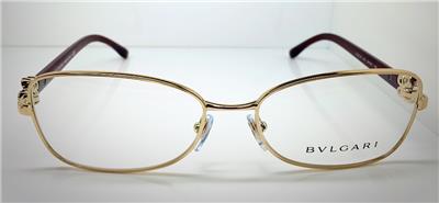 Bvlgari Gold Caramel Swarovski Crystals LG/54mm Eyeglass ...