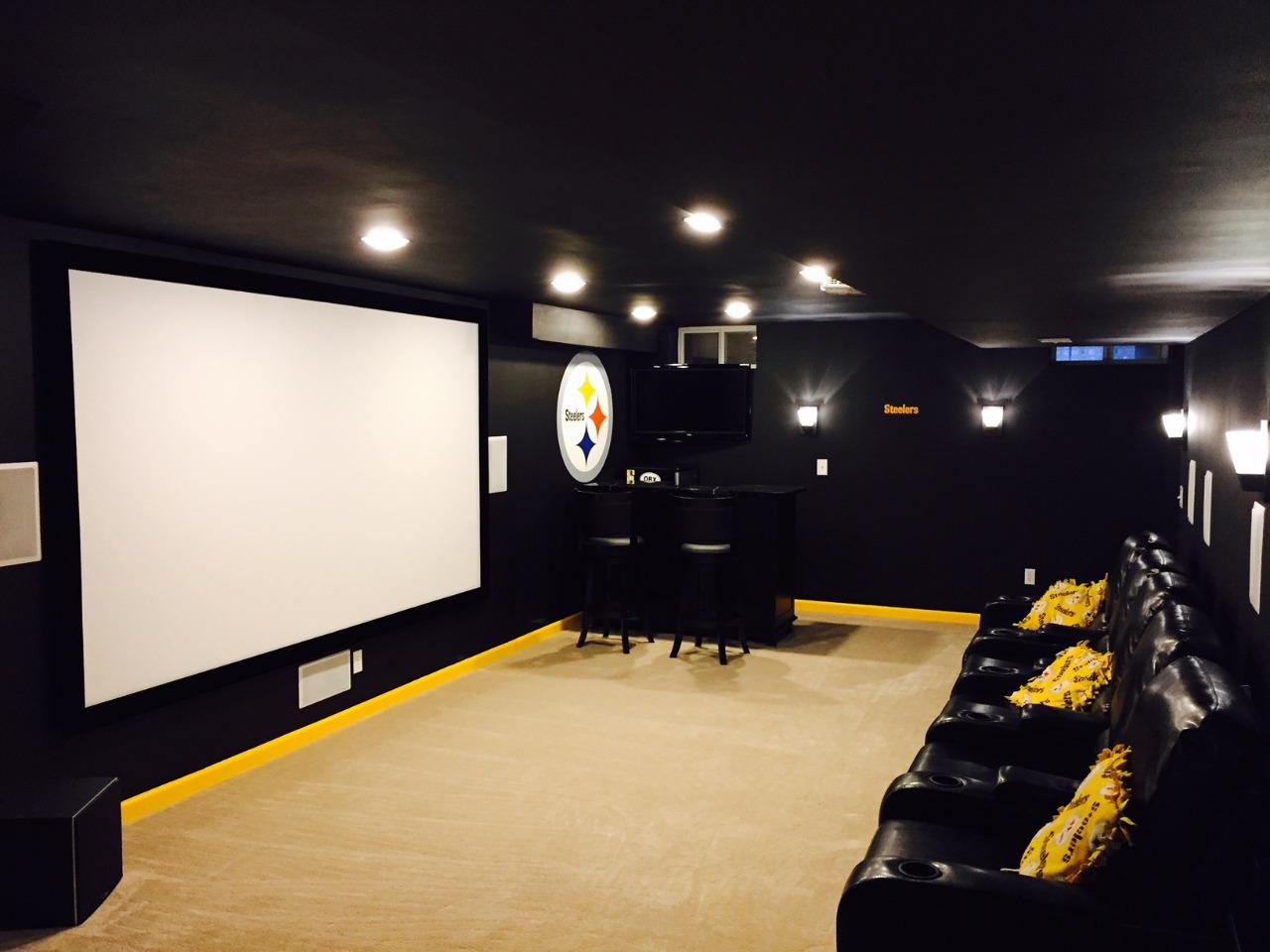 120" Home theater projector screen fixed frame projection
