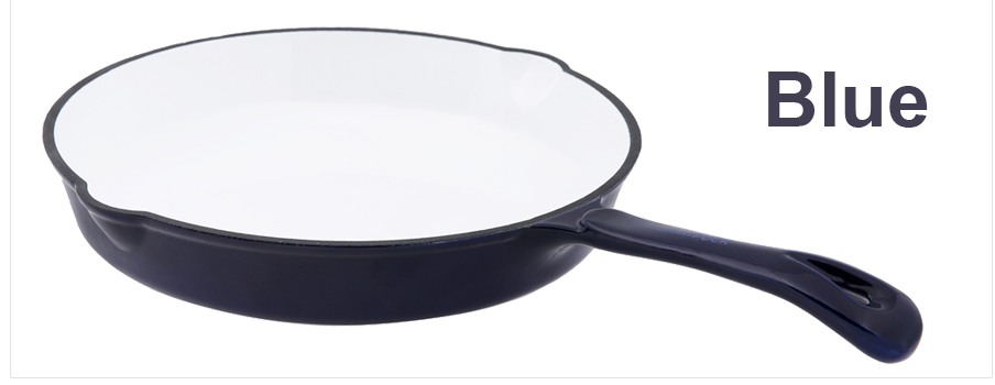 Blue cast iron frypan