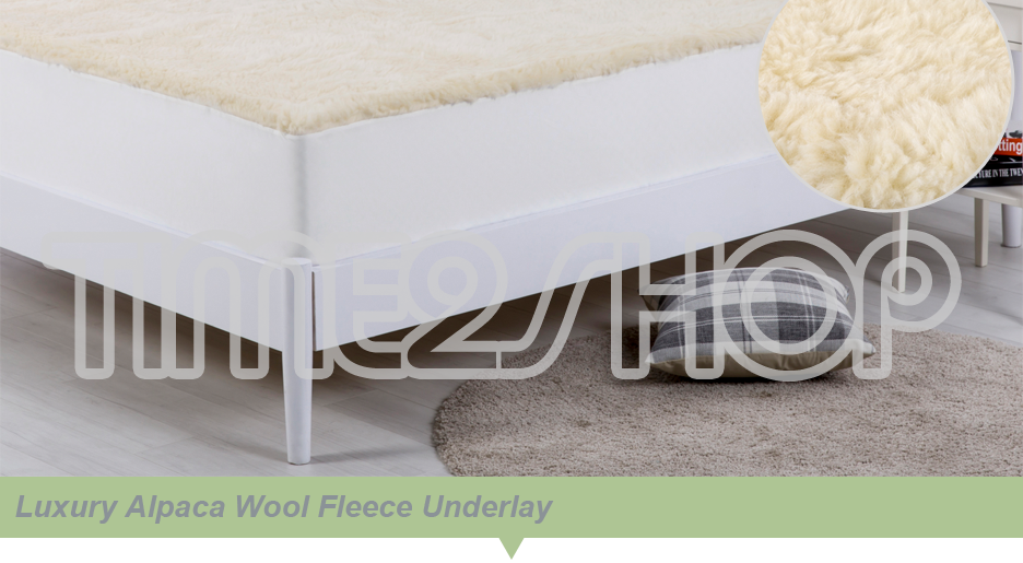 Luxury Alpaca Wool Fleece Underlay Super Comfort Underblanket/Mattress
