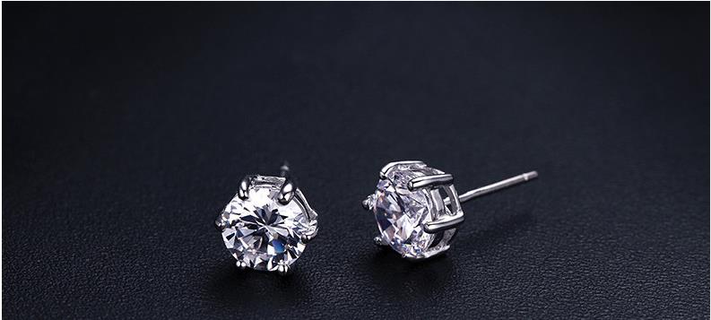 sterlingsilver耳钉,sterlingsilver项链 925 sterling silver filled fashion jewelry fine zircon earring