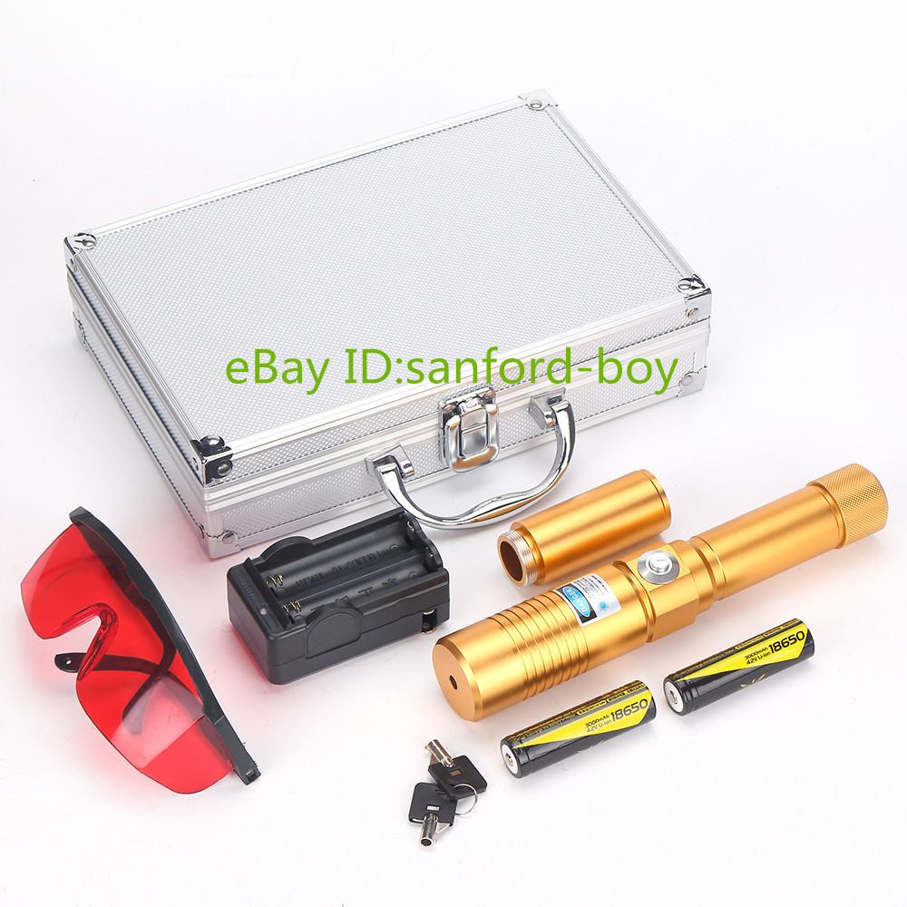 Thor Powerful 450nm Blue Laser Pointer Laser Torch With 2x18650 Battery