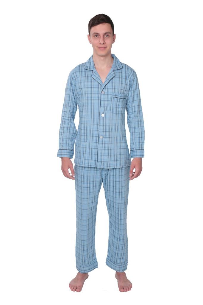 Men’s 100 Cotton Knit Pajama Set, 2 PC Long Sleeve / Long Leg