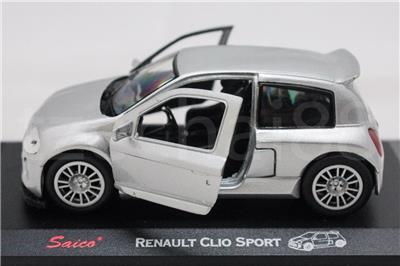 Saico Diecast 1 32 Renault Clio V6 Sport Car White Purple