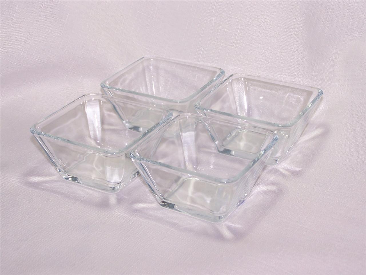 Libbey Glass Tempo 12pc Clear Square Dinnerware Set 55619 eBay