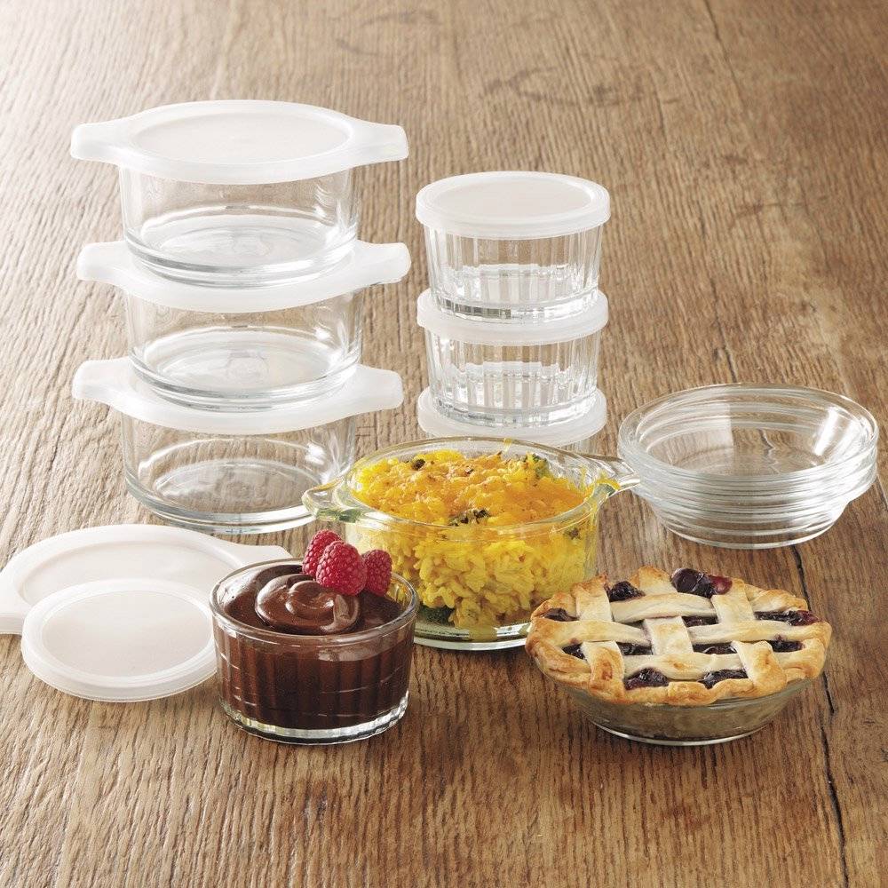 Libbey Glass 20pc Mini Just Baking Set Pie Plates Ramekins