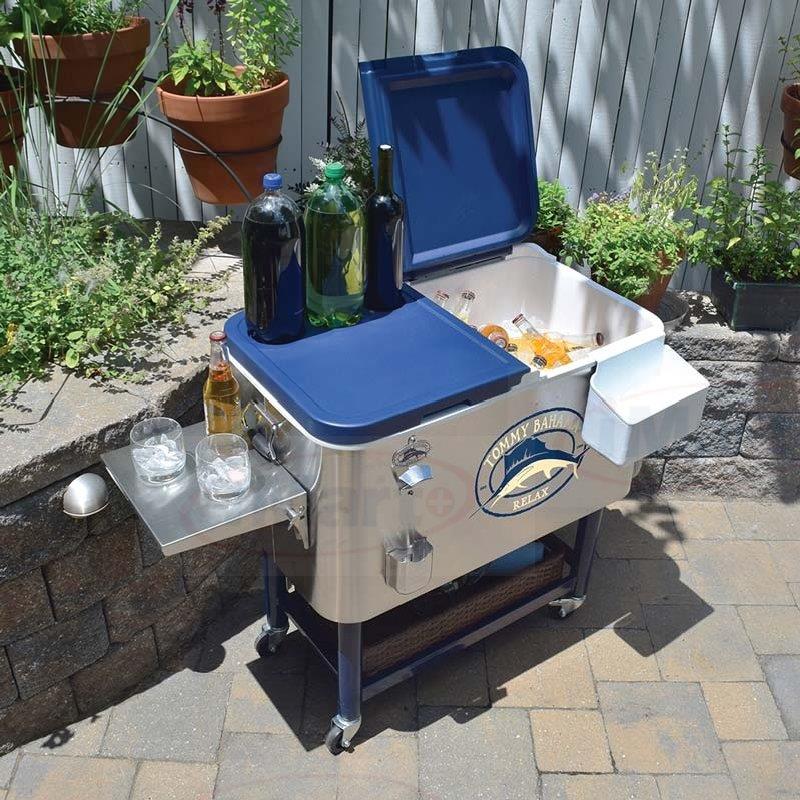 Tommy Bahama 100 Quart/94L Stainless Steel Rolling Cool Box Large