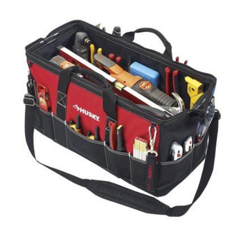 Husky 24 in. Portable Tool Bag Work Contractor Handyman DIY Storage