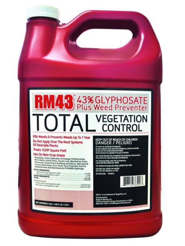 RM43 Weed Preventer 1 Gal. Glyphosate Plus Vegetation Driveway Barn