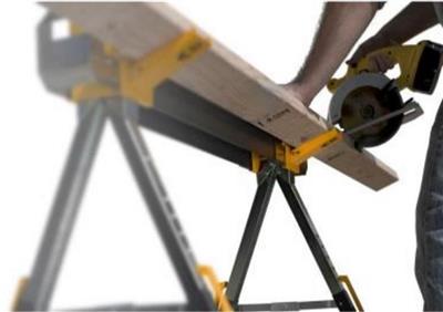 Adjustable Folding Sawhorse 1100 lb Portable Jobsite Table Scaffold 